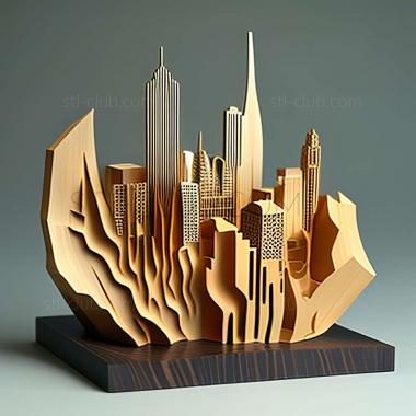 3D model city skyline (STL)